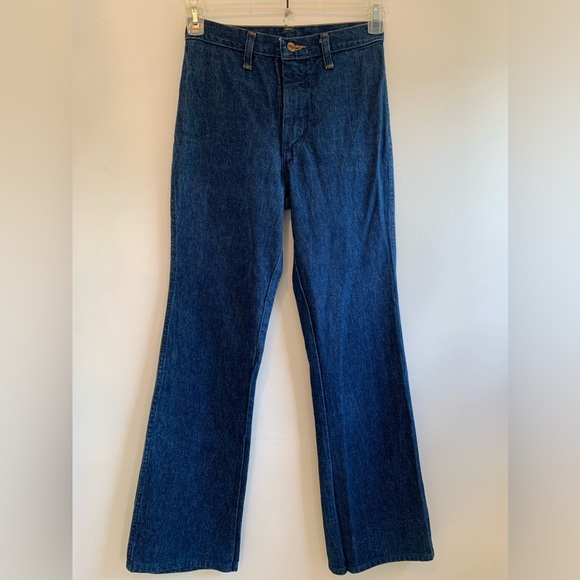 Wrangler Vintage 70s Navy blue women’s Jeans Size 29W34L Good Pre-owned Cond ❤️ - Picture 5 of 10